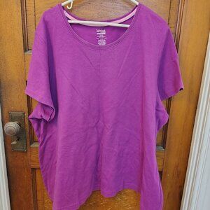 Basic Editions Purple T-Shirt (Size 4x)
